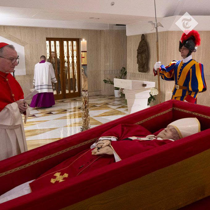 Vatican releases images of Pope Francis’s body, funeral set for Saturday
